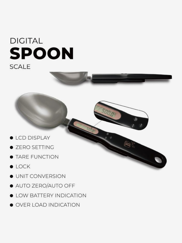 Berlingerhaus Лъжица за електронно претегляне Колекция Черна роза BERLINGERHAUS