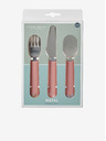 Mepal Розов детски комплект вилица, лъжица и нож Mepal Mio (3 бр.)