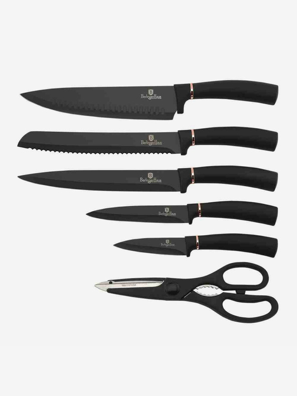 Berlingerhaus Комплект ножове в стойка 7 бр. колекция BERLINGERHAUS Black Rose