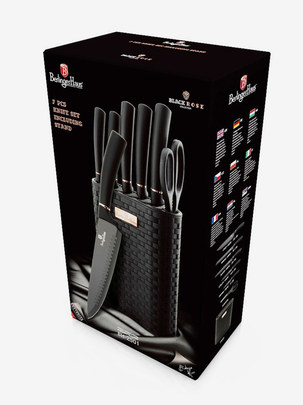 Berlingerhaus Комплект ножове в стойка 7 бр. колекция BERLINGERHAUS Black Rose