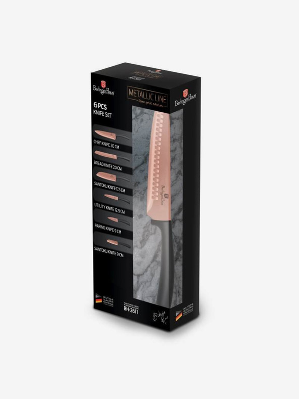 Berlingerhaus BERLINGERHAUS Rosegold Metallic Line комплект от шест ножа с незалепваща повърхност
