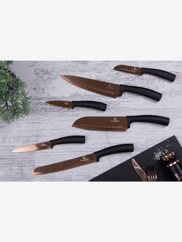 Berlingerhaus BERLINGERHAUS Rosegold Metallic Line комплект от шест ножа с незалепваща повърхност