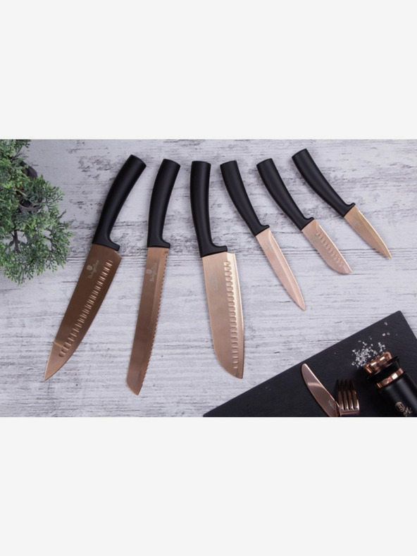 Berlingerhaus BERLINGERHAUS Rosegold Metallic Line комплект от шест ножа с незалепваща повърхност