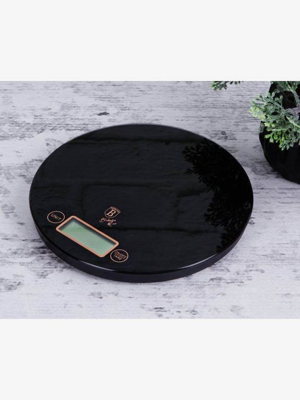 Berlingerhaus Дигитална кухненска везна кръгла 5 кг Black Rose Collection BERLINGERHAUS