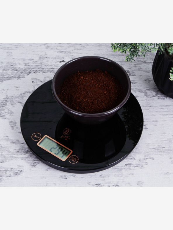 Berlingerhaus Дигитална кухненска везна кръгла 5 кг Black Rose Collection BERLINGERHAUS