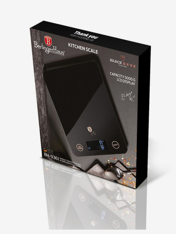 Berlingerhaus Кухненска дигитална везна BERLINGERHAUS Black Rose Collection (5 кг)