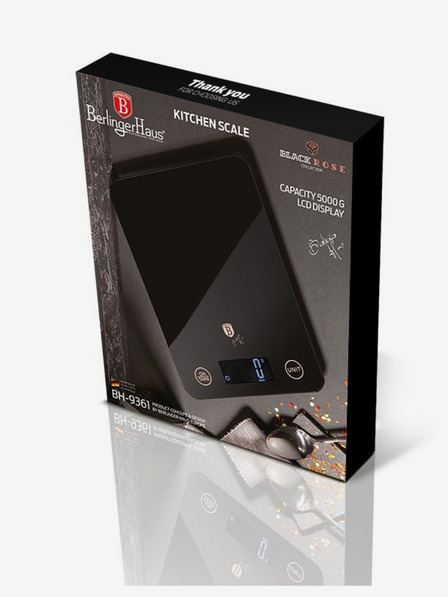 Berlingerhaus Кухненска дигитална везна BERLINGERHAUS Black Rose Collection (5 кг)