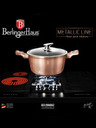 Berlingerhaus Касерола с мраморна повърхност и капак 30 см Rosegold Metallic Line BERLINGERHAUS