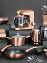 Berlingerhaus Касерола с мраморна повърхност и капак 30 см Rosegold Metallic Line BERLINGERHAUS