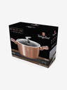 Berlingerhaus Касерола с мраморна повърхност и капак 28 см Rosegold Metallic Line BERLINGERHAUS