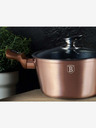 Berlingerhaus Касерола с мраморна повърхност и капак 28 см Rosegold Metallic Line BERLINGERHAUS