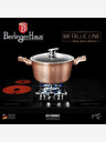 Berlingerhaus Касерола с мраморна повърхност и капак 28 см Rosegold Metallic Line BERLINGERHAUS