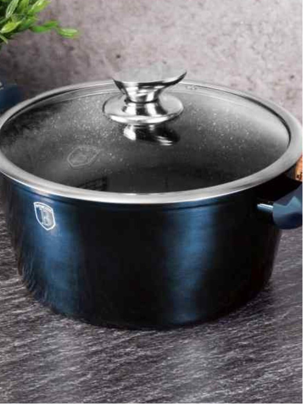 Berlingerhaus Комплект от 13 съда Aquamarine Metallic Line BERLINGERHAUS с мраморна повърхност