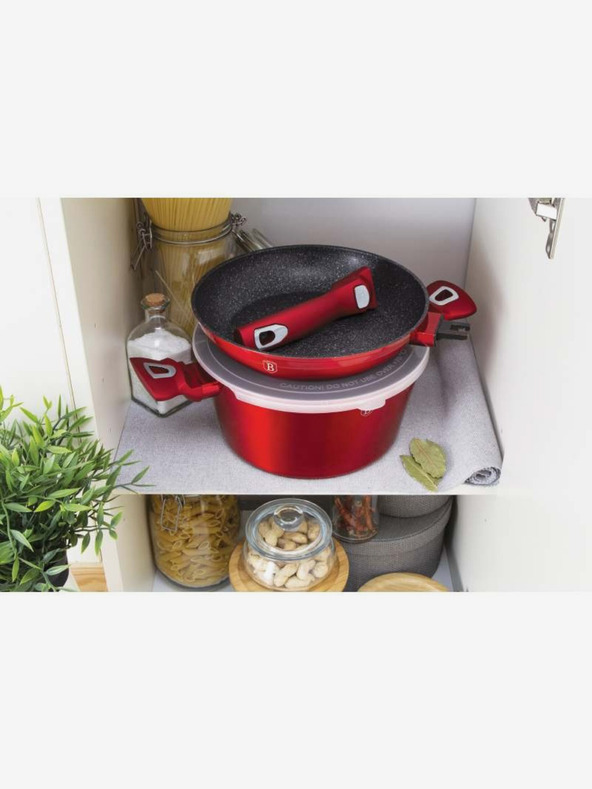 Berlingerhaus Комплект съдове за готвене с мраморна повърхност 22 бр. линия Burgundy Metallic BERLINGERHAUS