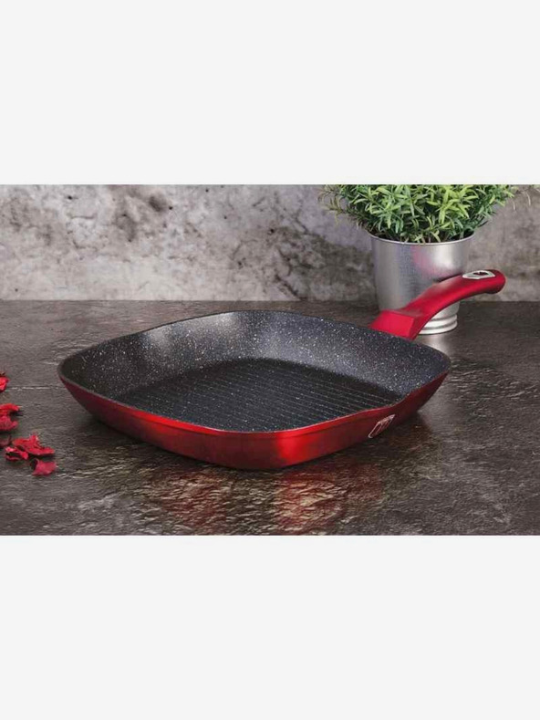 Berlingerhaus Тиган с мраморна повърхност комплект от 3 бр Burgundy Metallic Line BERLINGERHAUS