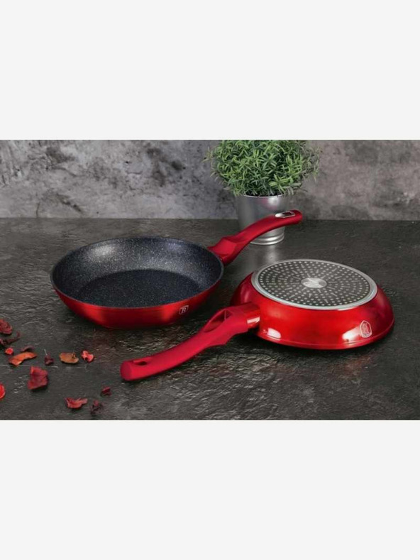 Berlingerhaus Тиган с мраморна повърхност комплект от 3 бр Burgundy Metallic Line BERLINGERHAUS