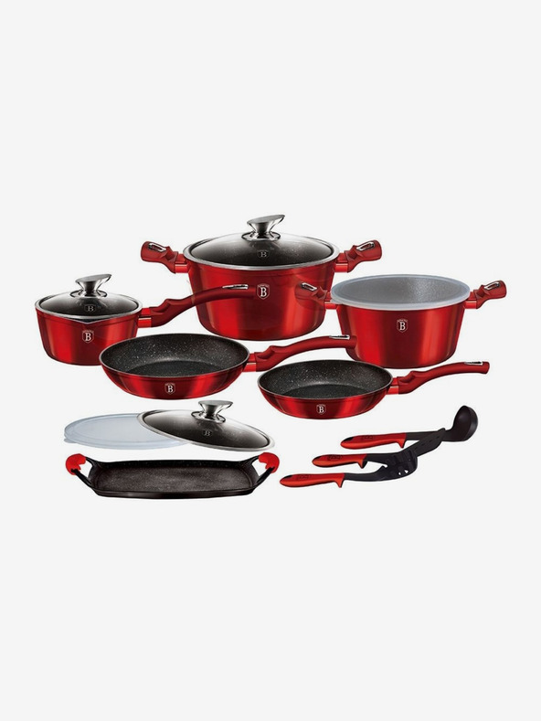 Berlingerhaus Комплект съдове с мраморна повърхност Burgundy Metallic Line BERLINGERHAUS Burgundy Metallic Line