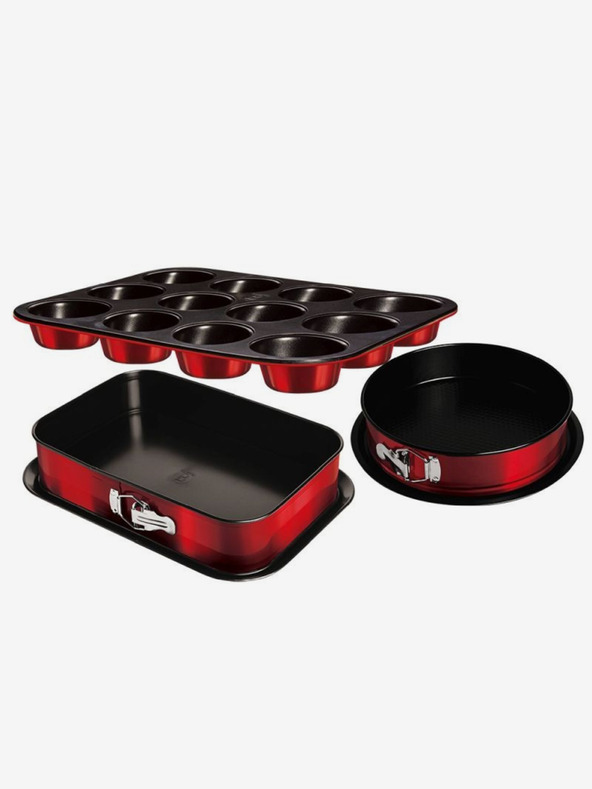 Berlingerhaus Комплект тави за печене с титаниева незалепваща повърхност 3 бр Metallic Line Burgundy Edition BERLINGERHAUS