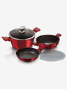 Berlingerhaus Комплект съдове за готвене с мраморна повърхност 6 бр Burgundy Metallic Line BERLINGERHAUS
