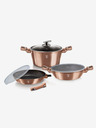 Berlingerhaus Комплект съдове с мраморна повърхност 6 бр Rosegold Metallic Line BERLINGERHAUS