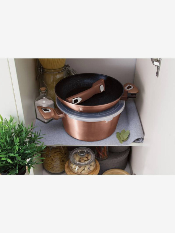 Berlingerhaus Комплект съдове с мраморна повърхност 6 бр Rosegold Metallic Line BERLINGERHAUS