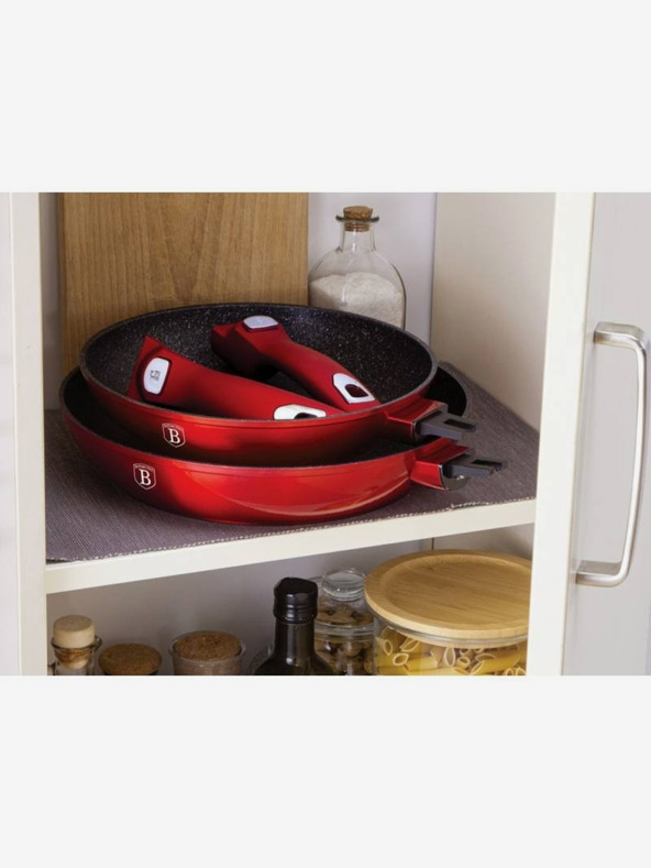 Berlingerhaus Тиган с подвижна дръжка и капак BERLINGERHAUS Burgundy Metallic Line