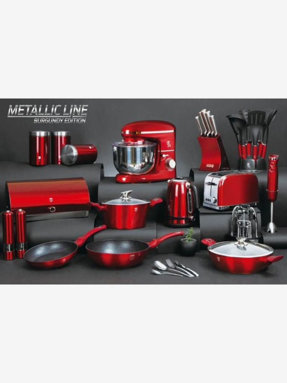 Berlingerhaus Грил тиган с мраморно покритие и подвижна дръжка 28 см Burgundy Metallic Line BERLINGERHAUS