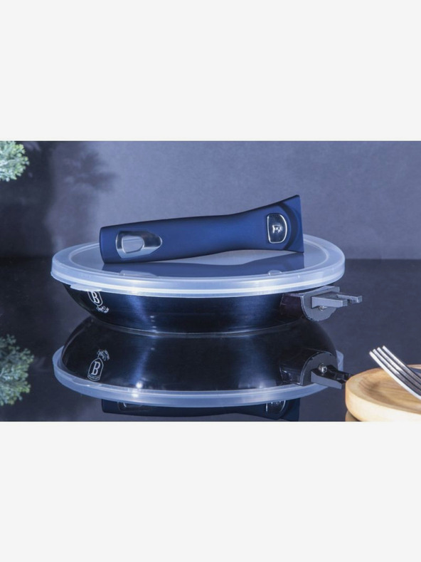 Berlingerhaus Грил тиган с подвижна дръжка + капак 24 см BERLINGERHAUS Metallic Line Aquamarine Edition