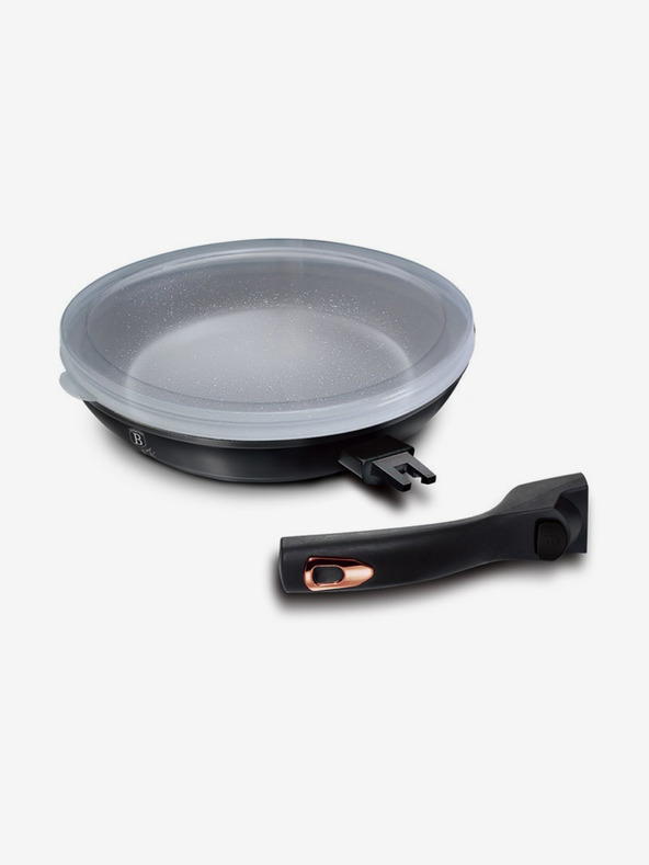 Berlingerhaus Тиган с подвижна дръжка + капак 24 см Black Rose Collection BERLINGERHAUS