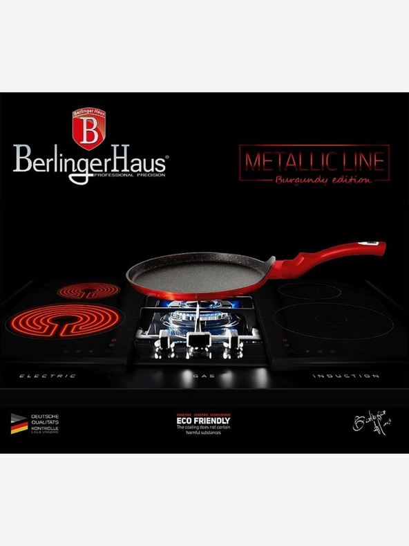 Berlingerhaus Тиган за палачинки с мраморно покритие BERLINGERHAUS Burgundy Metallic Line (25 см)