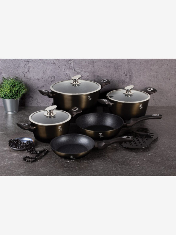 Berlingerhaus Грил тиган с мраморна повърхност BERLINGERHAUS Shiny Black Collection