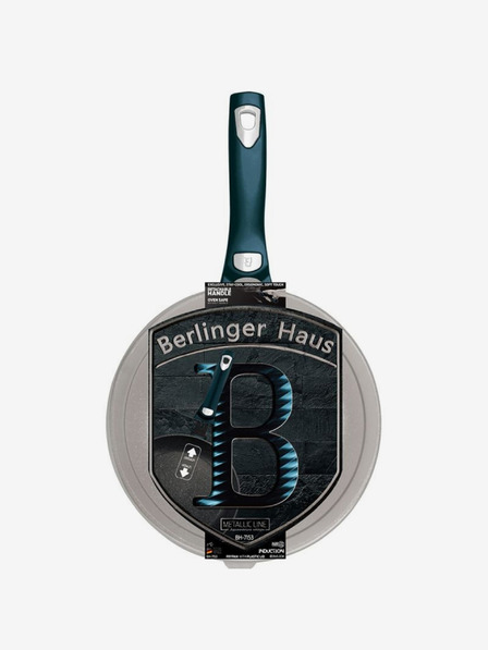 Berlingerhaus Тиган с подвижна дръжка + капак 28 см BERLINGERHAUS Metallic Line Aquamarine Edition