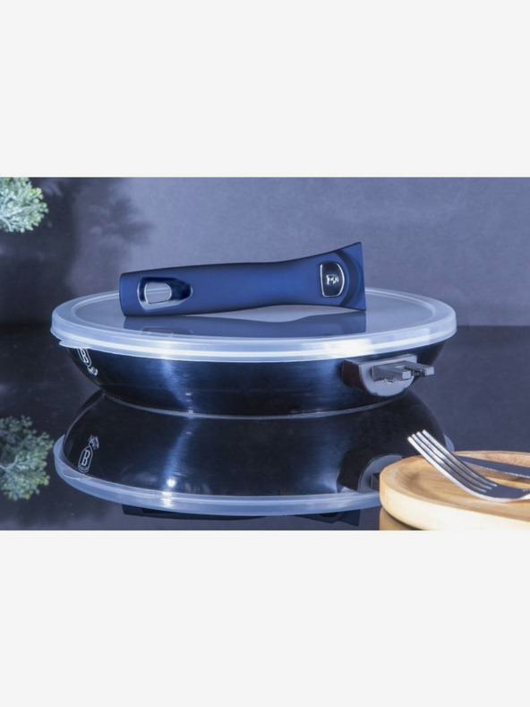 Berlingerhaus Тиган с подвижна дръжка + капак 28 см BERLINGERHAUS Metallic Line Aquamarine Edition