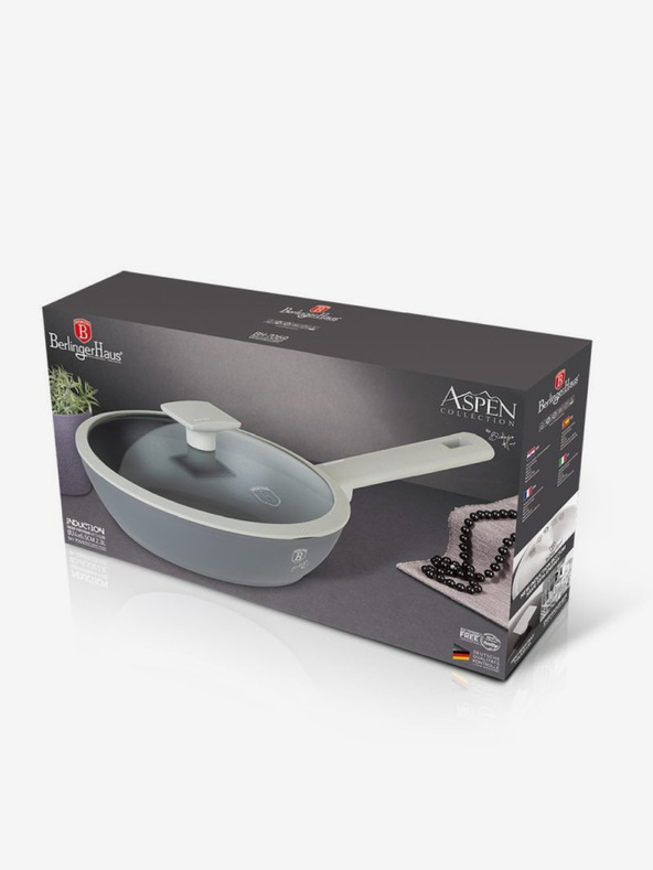 Berlingerhaus Дълбок тиган с капак с титаниева повърхност 24 см Aspen Collection BERLINGERHAUS