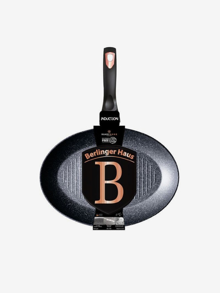 Berlingerhaus Тиган за риба и пържоли с мраморна повърхност 35 см Black Rose Collection BERLINGERHAUS