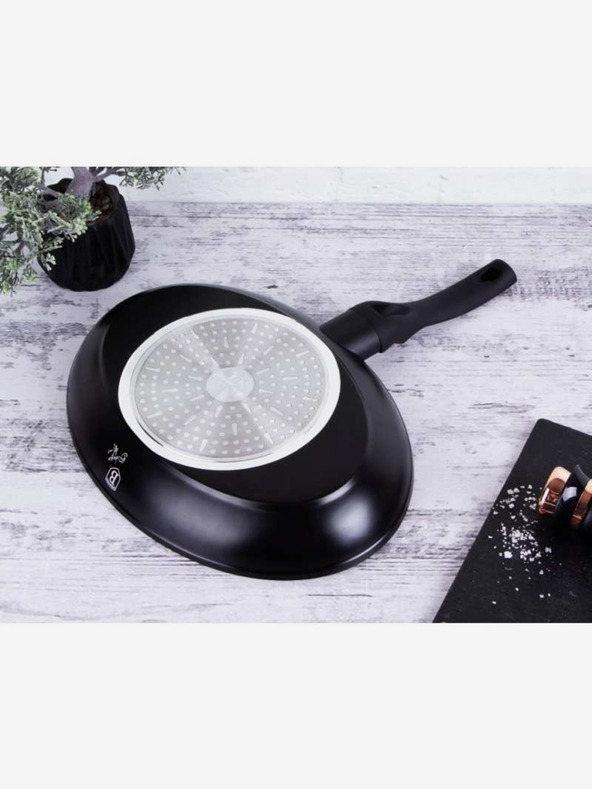 Berlingerhaus Тиган за риба и пържоли с мраморна повърхност 35 см Black Rose Collection BERLINGERHAUS