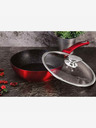 Berlingerhaus Дълбок тиган с мраморна повърхност и капак 24 см Burgundy Metallic Line BERLINGERHAUS