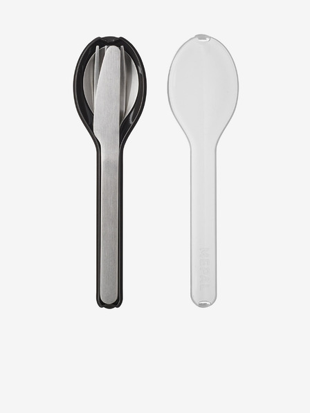 Mepal Комплект прибори за хранене от неръждаема стомана Mepal Ellipse в сребристо и черно