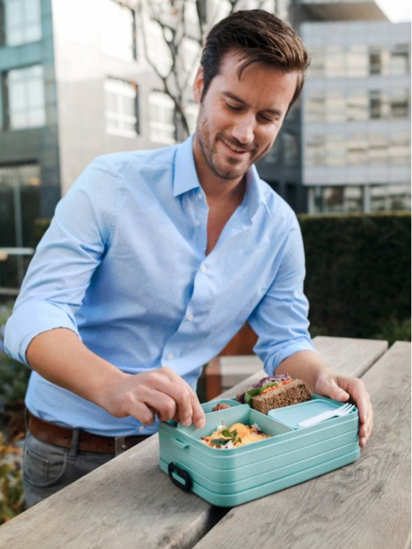 Mepal Светлозелена кутия за обяд Mepal Bento (900 ml)