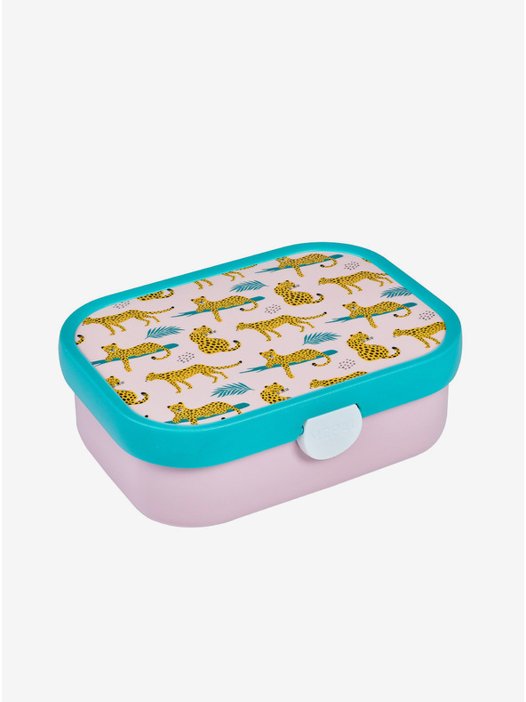 Mepal Детска кутия за закуски Mepal Campus Leopard тюркоазено-розова