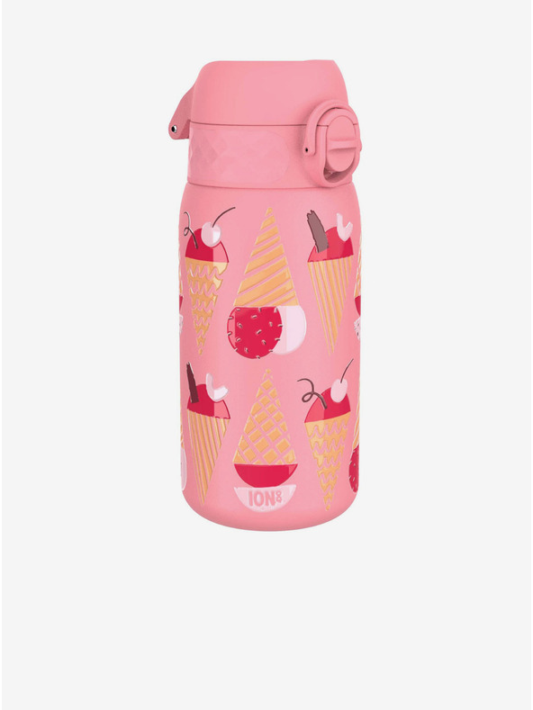 ION8 Розова щампована неръждаема бутилка Ion8 Leak Proof Сладолед (400 мл)