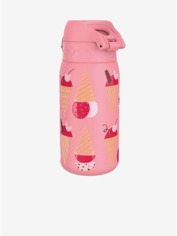 ION8 Розова щампована неръждаема бутилка Ion8 Leak Proof Сладолед (400 мл)