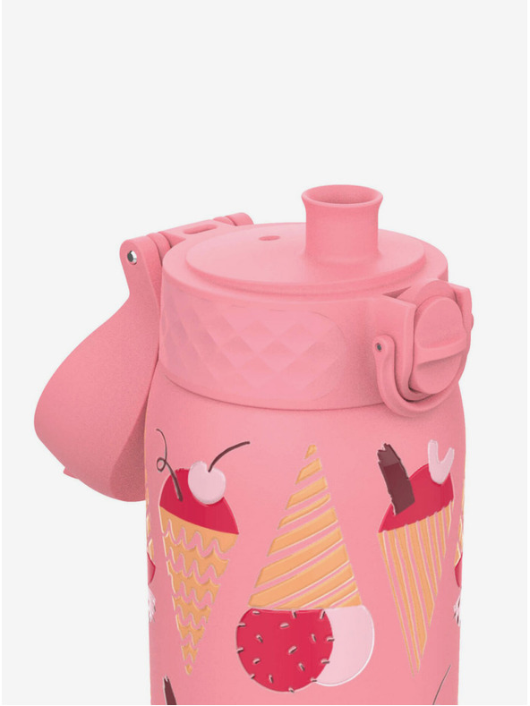 ION8 Розова щампована неръждаема бутилка Ion8 Leak Proof Сладолед (400 мл)