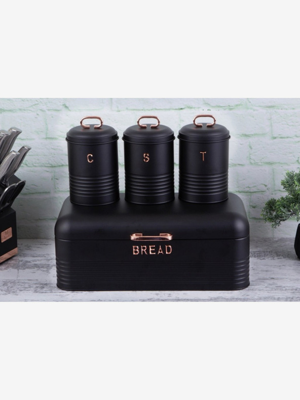 Berlingerhaus Комплект хлебарка и кутия за храна 4 броя Black Rose Collection BERLINGERHAUS