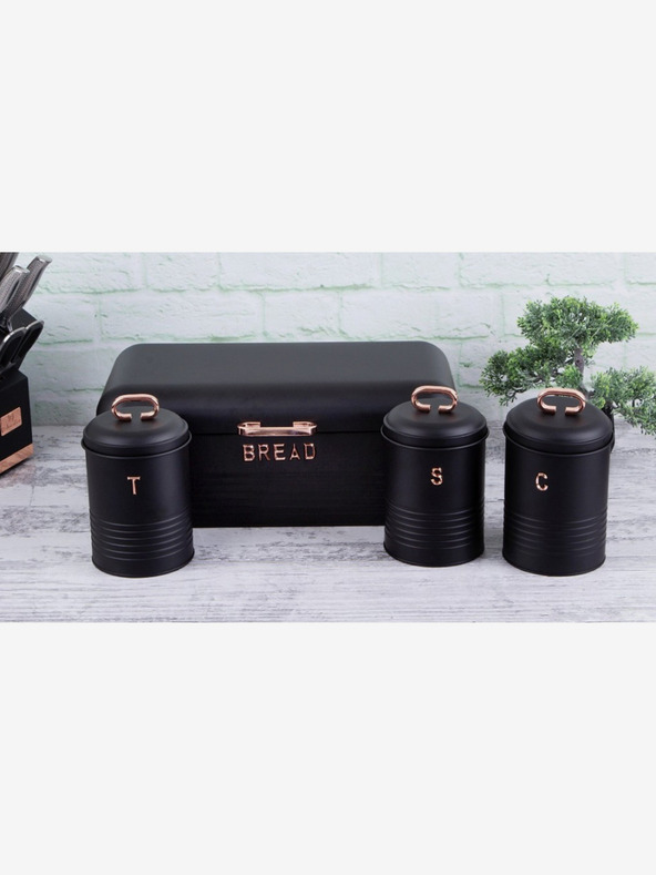 Berlingerhaus Комплект хлебарка и кутия за храна 4 броя Black Rose Collection BERLINGERHAUS