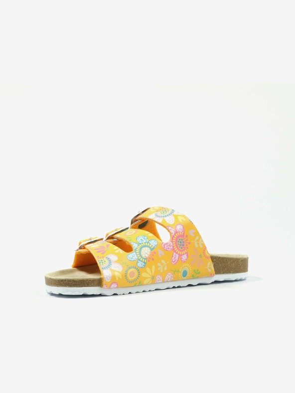 Richter Оранжеви момичешки цветни чехли Richter