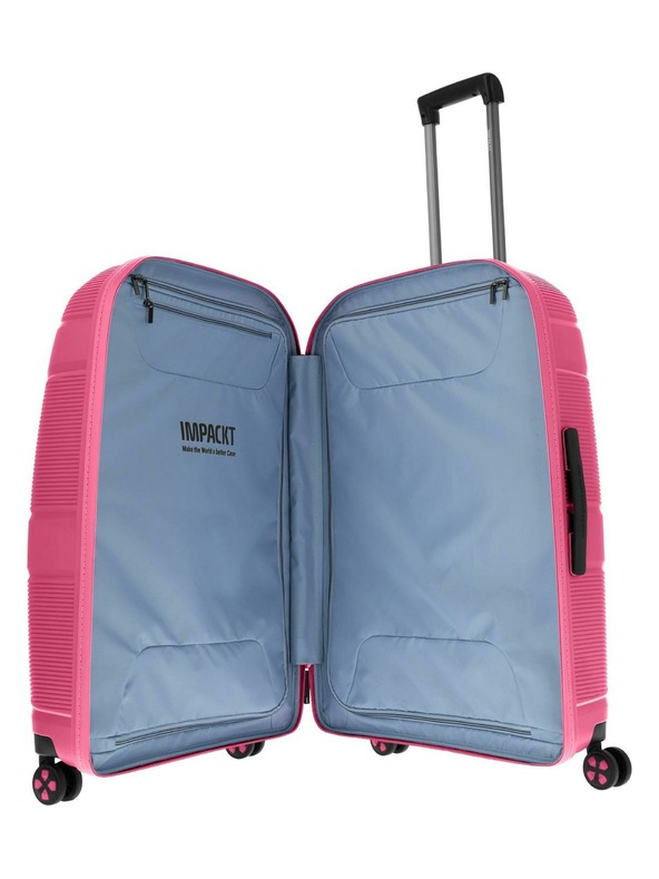 IMPACKT Пътнически куфар IMPACKT IP1 L Flora pink