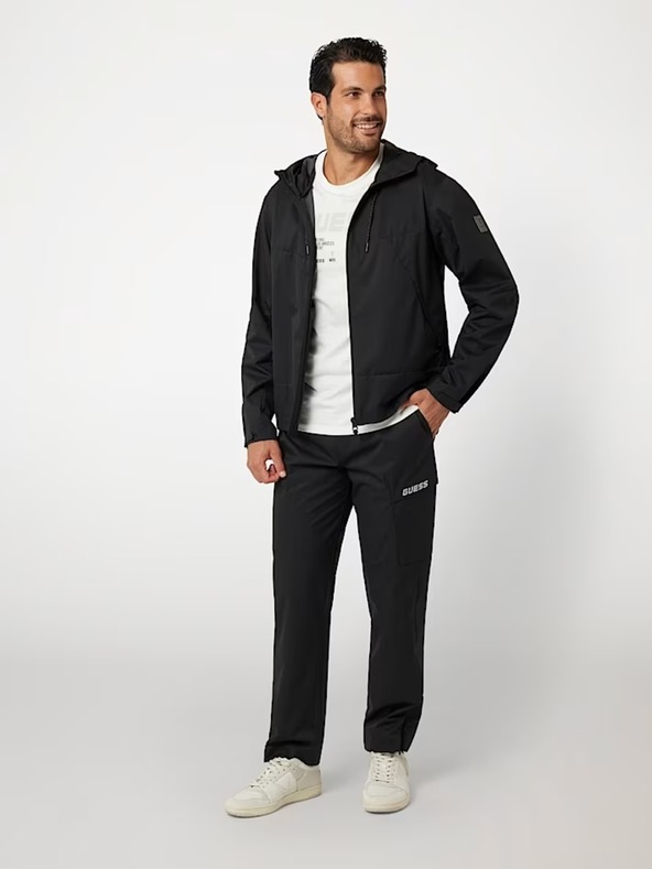 Guess Jeans Мъжко черно яке с вятъра Guess
