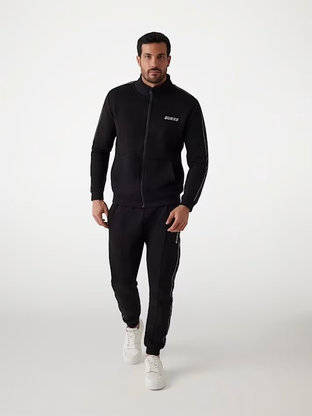 Guess Jeans Мъжки черен суитшърт със странично лого Guess jeans