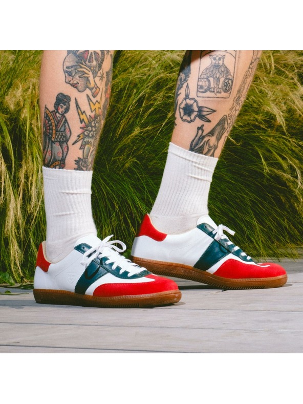 BOTAS *** Дамски кожени маратонки / кецове в червено-зелено-бяло Botas Iconic Mexiko 68